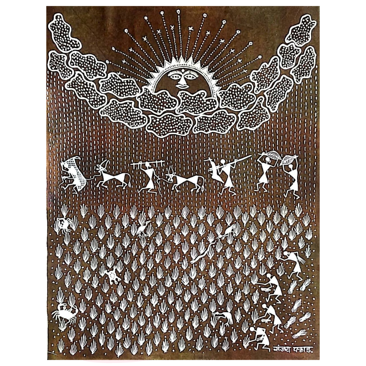 Tarpa Dance / Warli Paining / By Sanjay Prahad