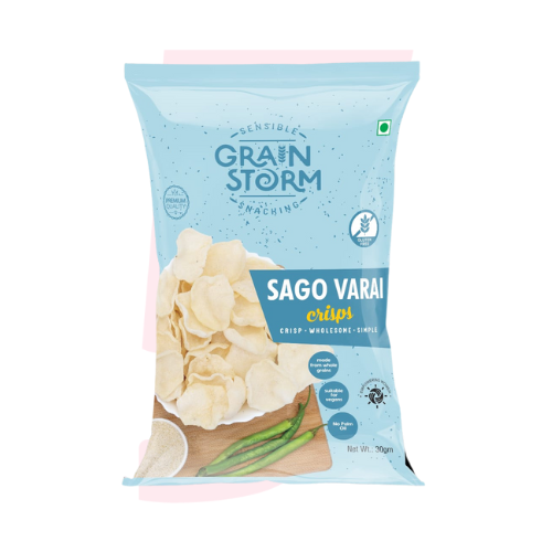 Grain Storm Sago Millet Crisps (40g) | with Tapioca flour | Healthy Snacks | Quick Bite | Chips for Party & Family