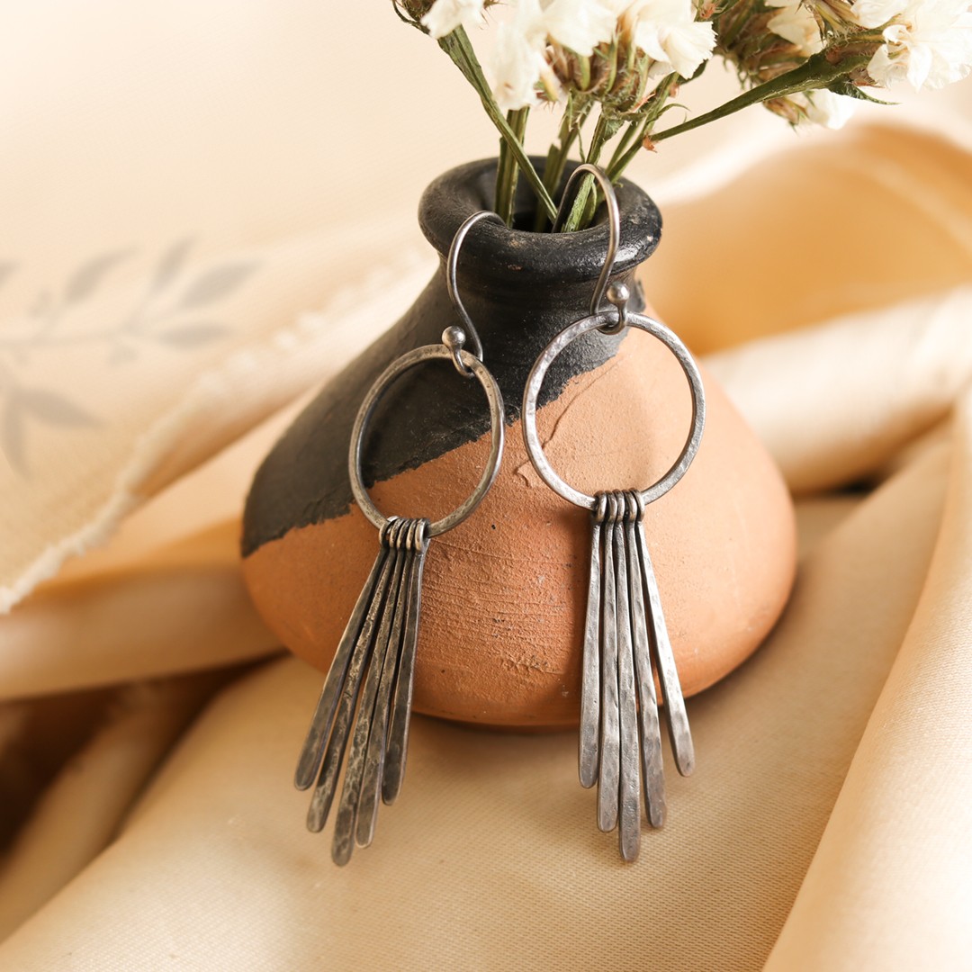 Tassel Hook Earrings/By Pratha The Jewellery Studio