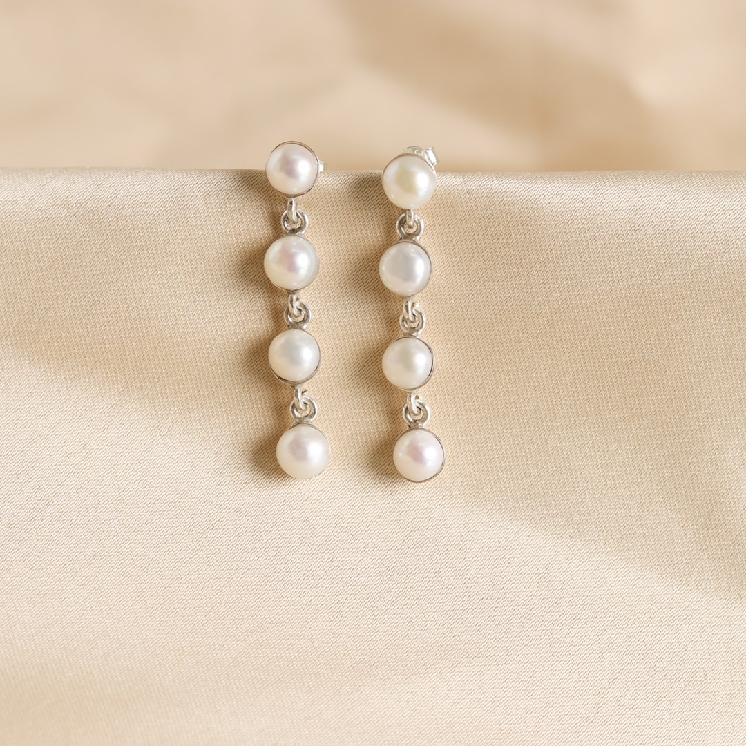 Dainty Pearl Earrings/By Pratha The Jewellery Studio